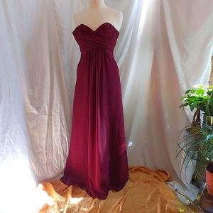 Strapless Formal Maxi in Plum